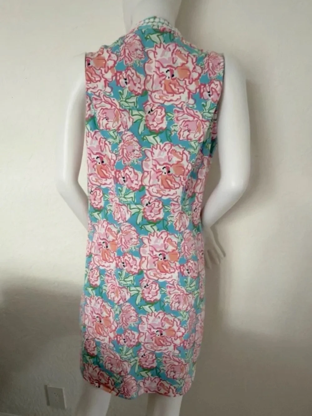 Mud Pie Sleeveless Floral One-Piece in Pink and Aqua